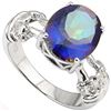 Image 1 : Natural Ocean Mystic & Diamond Ring 4.41 carats Ring