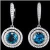 Image 1 : Natural London Blue Topaz Earring