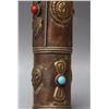 Image 3 : Antique Tibet Buddh Royal Message Tube with Jade & Gems