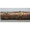 Image 6 : Antique Tibet Buddh Royal Message Tube with Jade & Gems