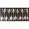 Image 2 : Laurent Amiot (1764-1839) Sterling silver soup spoon set (12) - Canada, Quebec, Montreal (XVIII-XIX)