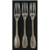 Image 1 : Unknown Maker -  Sterling silver fork set (x3) - France (XVIII) Hallmarks - 281.8g (Seminary of Nico