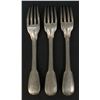 Image 2 : Unknown Maker -  Sterling silver fork set (x3) - France (XVIII) Hallmarks - 281.8g (Seminary of Nico
