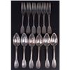 Image 1 : Charles-Salomon Mahler (act. 1824-1838) .950 silver spoons and fork set (6 of each) - France, Paris 