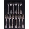 Image 2 : Charles-Salomon Mahler (act. 1824-1838) .950 silver spoons and fork set (6 of each) - France, Paris 