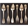 Image 2 : JB (XIX) .950 silver spoons and fork set (3 of each) - France (XIX) Hallmarks - 505.5g (Seminary of 