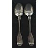 Image 2 : John Sutter (1835-1857) Sterling silver spoon set (x2) - Great Britain, Chester (1842) 38.8g
