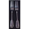 Image 1 : Wilson & Sharp (1859-1884) Sterling silver fork set (x2) - Great Britain, Glasgow (1859) 141g