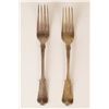 Image 1 : William M Traies (1822-1829) Sterling silver fork set (x2) - Great Britain, London (1823) Hallmarks 