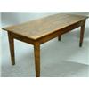 Image 1 : A late 18th Century yew wood farmhouse table with rectangular four plank top, one frieze drawer f...