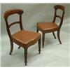 Image 1 : A set of 6 early Victorian mahogany dining chairs, with foliate carved spars and padded seats, on...