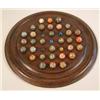 Image 1 : A group of 32 gutta percha marbles, with marbled decoration, 4 glass marbles and a solitaire boar...