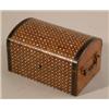 Image 1 : A 19th Century French parquetry casket, with mother of pearl inlay, lock signed Tahan, Paris 7in....