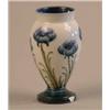 A Moorcroft MacIntyre miniature baluster vase decorated with blue poppies, Wm del green signature...