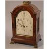 A late George III dome top bracket clock, with strike/silent in the painted arched dial inscribed...