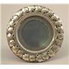 Image 1 : A small circular silver photograph frame decorated with three leaf clovers 4.25in....