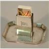 Image 1 : A plated White Star Line matchbox holder/ashtray 4.25in....