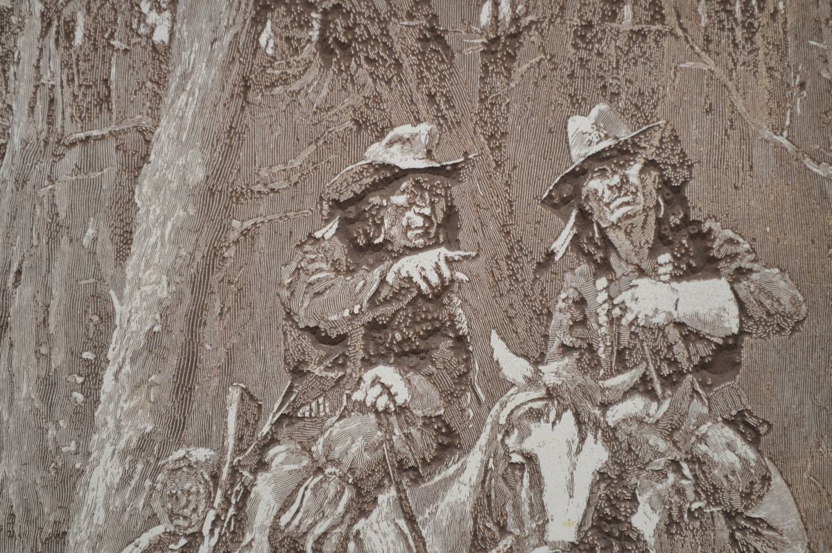 WESTERN ETCHING BY FREDERICK REMINGTON