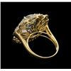 Image 3 : 6.58 ctw Aquamarine and Diamond Ring - 14KT Yellow Gold