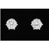 Image 7 : 1.39 ctw Leo Diamond Stud Earrings - 14K White Gold