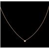 Image 2 : 0.09 ctw Diamond Necklace - 14KT Rose Gold