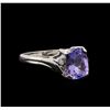 Image 1 : 14KT White Gold 2.08 ctw Tanzanite and Diamond Ring