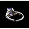 Image 3 : 14KT White Gold 2.08 ctw Tanzanite and Diamond Ring