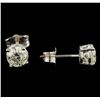 Image 2 : 0.92 ctw Diamond Solitaire Earrings - 14KT White Gold