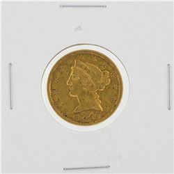 1847 $5 No Motto XF Liberty Head Half Eagle Gold Coin