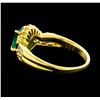 Image 3 : 0.65 ctw Emerald and Diamond Ring - 18KT Yellow Gold