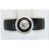 Image 6 : 0.61 ctw Diamond and Black Coral Designer Ring - Platinum