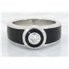 Image 9 : 0.61 ctw Diamond and Black Coral Designer Ring - Platinum