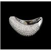 Image 2 : 1.35 ctw Diamond Wave Band - 14KT White Gold