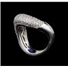 Image 4 : 1.35 ctw Diamond Wave Band - 14KT White Gold