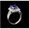 Image 4 : 14KT White Gold 3.57 ctw Tanzanite and Diamond Ring