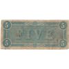 Image 2 : 1864 $5 Confederate States of America Bank Note