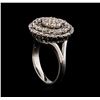 Image 4 : 14KT White Gold 1.28 ctw Brilliant Cut Diamond Ring