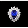 Image 2 : 2.83 ctw Tanzanite and Diamond Ring - 14KT White Gold