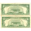 Image 2 : 1963 $5 VG/XF Red Seal Note Lot of 2