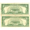 Image 2 : 1963 $5 VG/XF Red Seal Note Lot of 2