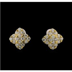 14KT Yellow Gold 0.70 ctw Diamond Earrings