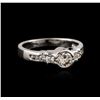 Image 1 : Platinum 0.35 ctw Diamond Ring