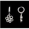 Image 2 : 0.34 ctw Diamond Earrings - 14KT White Gold