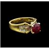 Image 1 : 14KT Yellow Gold 2.13 ctw Ruby and Diamond Ring