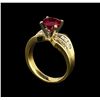 Image 4 : 14KT Yellow Gold 2.13 ctw Ruby and Diamond Ring