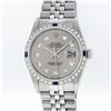 Image 1 : Rolex Stainless Steel Diamond and Sapphire DateJust Men's Watch