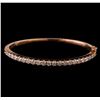 Image 1 : 14KT Rose Gold 2.88 ctw Diamond Bangle Bracelet