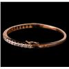 Image 2 : 14KT Rose Gold 2.88 ctw Diamond Bangle Bracelet