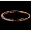 Image 3 : 14KT Rose Gold 2.88 ctw Diamond Bangle Bracelet