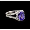 Image 1 : 14KT White Gold 2.24 ctw Tanzanite and Diamond Ring